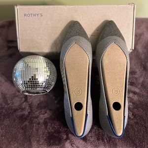 Rothy’s Silver Metallic Points - Sz 11 1/2 (EUC)